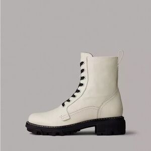 Rag & Bone Shiloh Antique White Combat Boots